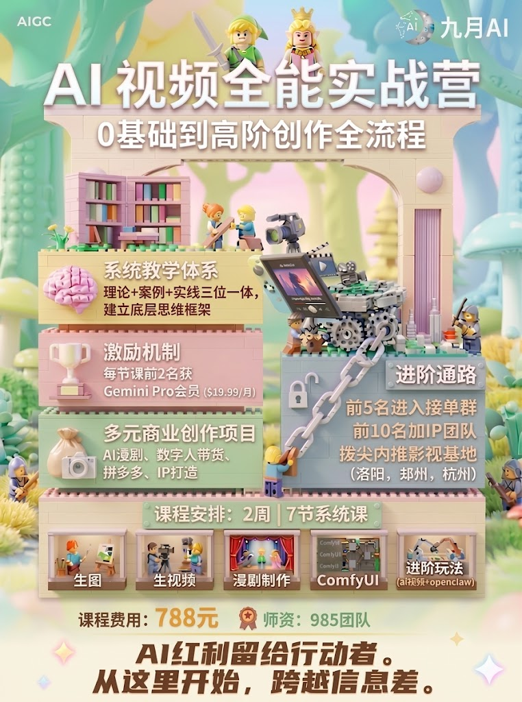 AI 视频培训宣传海报